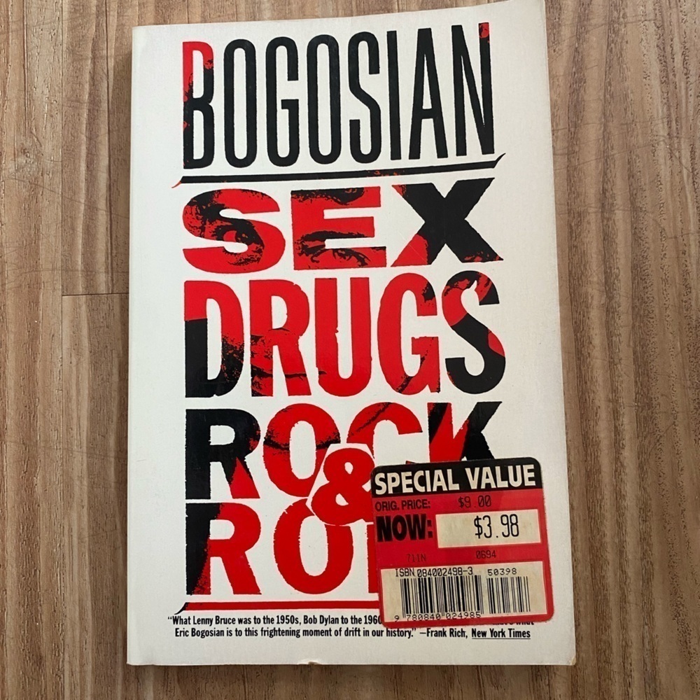 Bogosian Sex Drugs & Rock & Roll Book